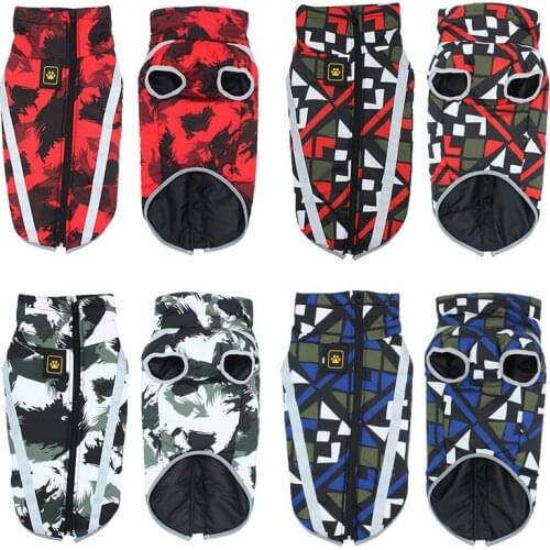 Winter Pet Dog Clothes French Bulldog Pet Warm Jacket Coat Waterproof Dog Clothing Outfit Vest For Small Medium Large Dogs