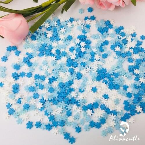 20g 5mm mix color SnowFlakes Slices For Slime Supplies Nails Art Polymer Clear Clay accessories DIY Sequins scrapbook shakes