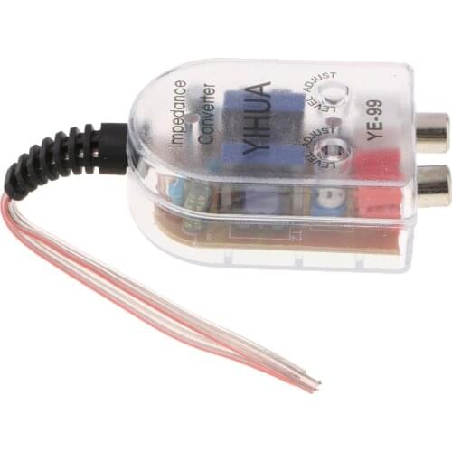 Car Impedance Converter Adapter Adjustable Level Speaker To RCA Line High To Low For Toyota Nissan HondaVW Etc Car Accessories