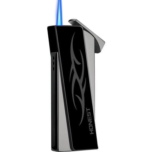 Honest Creative windproof Jet flame Lighter inflatable Butane Torch Lighter Portable pocket Cigarette Lighter Smoking Accessorie