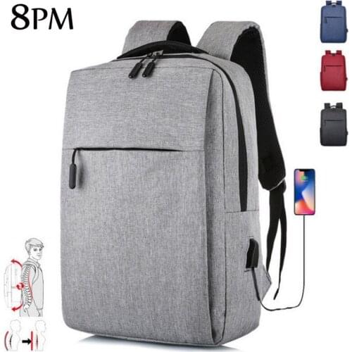 Travel Computer School Laptop Bag Anti Theft Water Resistant College School Bookbag Slim Business USB Charging Port bag114