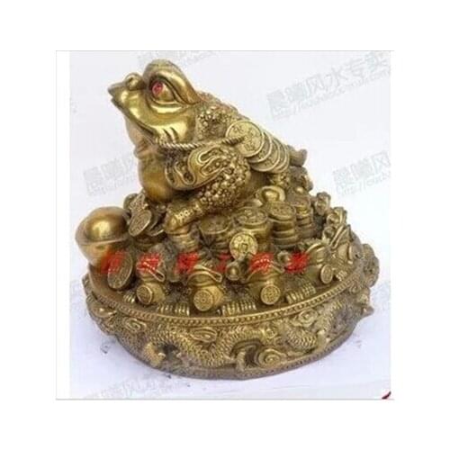 Toad ornaments opening new copper brass bronze feng shui Lucky Dragons golden toad