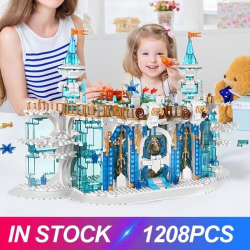 MOULD KING 11010 The MOC Palace Ice Castle Model Building Blocks Bricks Kits Educational Toy Christmas Gift