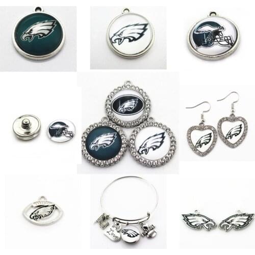 Football Philadelphia Dangle Charms Eagle Mix Style DIY Pendant Bracelet Necklace Earrings Jewelry Making Accessories