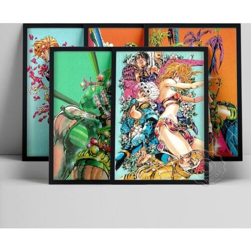 Jojo Japan Anime Poster, Japanese Manga Bizarre Adventure Wall Picture, Jojo Action Cartoon Wall Painting, Comic Role Wall Art