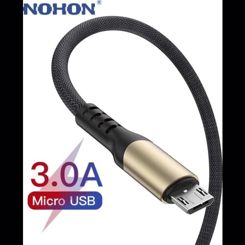 Micro USB Cable 3A Fast Charging Microusb Charger Cord For Samsung Xiaomi S6 S7 Redmi Note 5 Pro Honor Android Phone USB Wire 3M