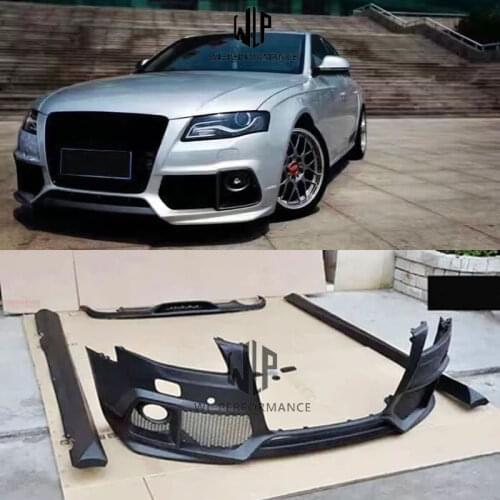 A4 B8 unpainted Car body kit auto front bumper side skirts Rear diffuser for Audi A4 B8 Caractere Body kit 08-12