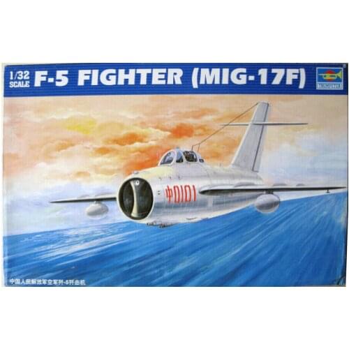 Trumpeter 02205 1/32 Scale Chinese F-5 Fighter (MIG-17F) Aircraft Plane Model TH06867-SMT6