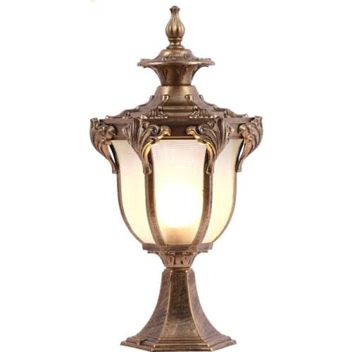 Wall pillar lamp European retro led home villa gate pillar outdoor courtyard super bright light