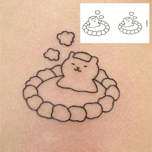 Nu-TATY 25 set Ins style Tattoo stickers waterproof lasting girl heart cartoon cute bear stickers