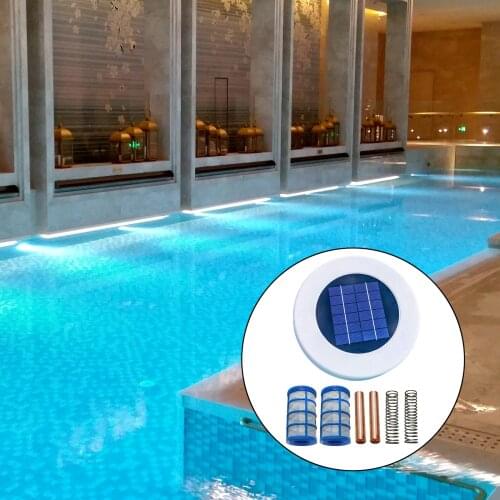 Solar Power Swimming Pool Purifier Solar Pool Ionizer Swimming Pool Water Algae Inhibition Chlorine-Free Water Processor Tool