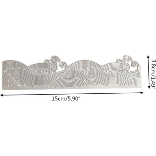 F2TE Sea Waves Shape Carbon Steel Cutting Dies DIY Scrapbooking Photo Album Embossing