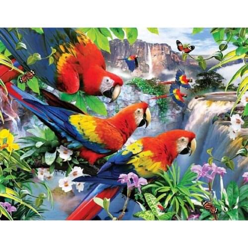 Handicrafts Diamond Painting Parrot Full Square Rhinestones Mosaic Home Decoration Diamond Embroidery Cross Stitch Kits Gifts