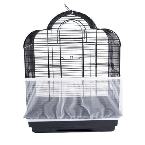 Mesh Receptor Seed Guard Bird Parrot Cover Soft Easy Cleaning Nylon Airy Fabric Mesh Bird Cage Cover Catcher