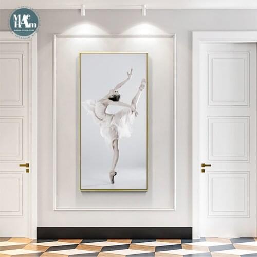 Nordic Modern Style beatiful Landscape girl Characters Canvas Painting Poster Print Decor Wall Art Pictures For Living Room