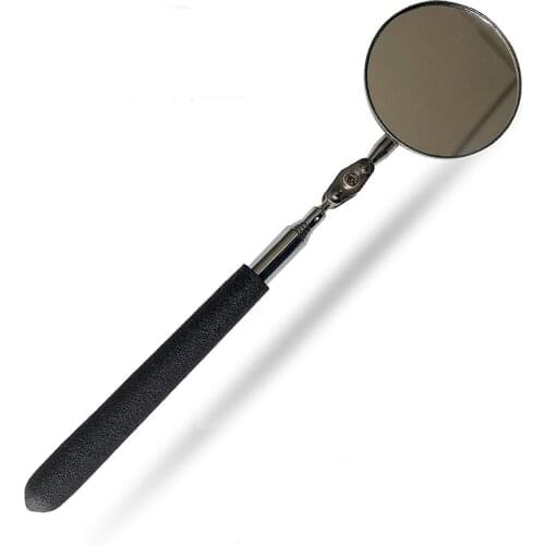 2" Car Maintenance Inspection Mirror Folding Telescopic Reflector Round Extension Car Angle View Accessories Manual Tool
