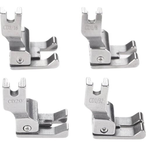 Steel Double Compensating Presser Foot Industrial Sewing Machine Right or Left Top Stitching CD1/32 CD1/16 CD1/8 CD3/16