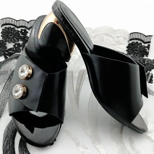 Leisure Style Italian Women Shoes in Wine Color Nigerian Women Slipper Slingbacks Concise Style for Office Lady