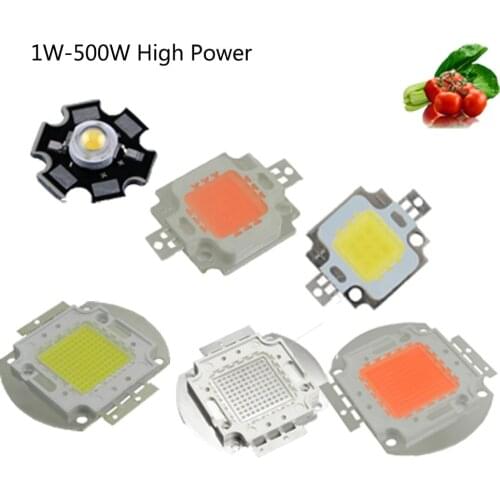 High Power LED Chip 1W 3W 5W 10W 20W 30W 50W 100W COB SMD LED Bead White RGB UV Grow Full Spectrum 1 3 5 10 20 30 50 100 W Watt