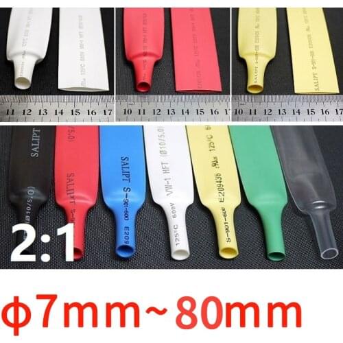 Dia Heat Shrink Tube 4mm 5mm 6mm 2:1 Polyolefin Thermal Cable Sleeve Insulated Wire Protector Wrap Cover DIY Connector Repair