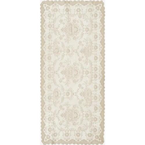 Knitting Board Patterned Console Cloth Spring Cappucino