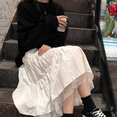 Fashion Women A Line Pleated Tulle Elastic High Waist Party Long Maxi Skirt womens skirts woman skirts skirts womens faldas