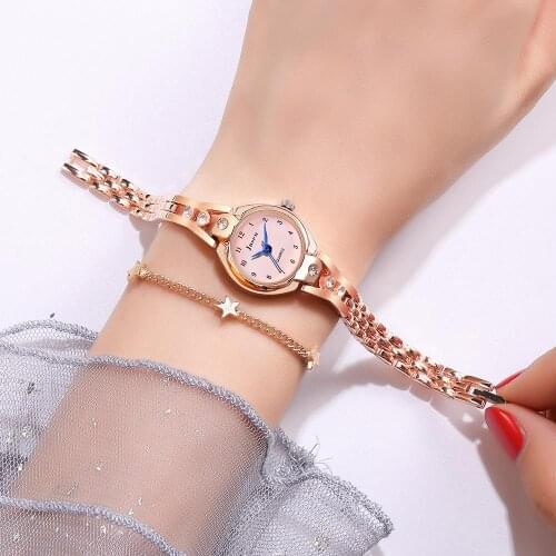 Qualities Pink Fashion Women Watches Rose Gold Luxury Stainless Steel Ladies Wristwatches Diamond Female Bracelet Watch Gifts