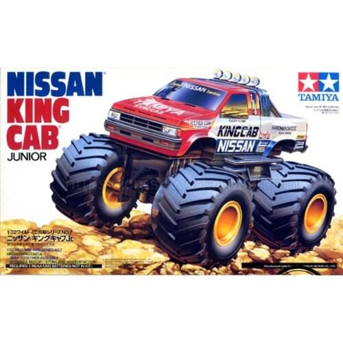 1Set TAMIYA KING CAB JUNIOR 17007 Wheeler Big Wheels Truck 1/32 Scale Tamiya Mini 4WD Car Models (Unassembled)