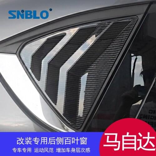 1Pair ABS Plastic Quarter Window Louver Cover Rear Side Glossy For Mazda Cx-5 Cx5 KF 2017-2020 Refitting accessories