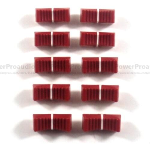 10pcs Slide Fader Knob Cap For YAMAHA MG166CX-USB MG206C hole 4MM Red Color