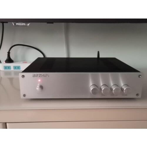 Size: 320*70*248mm LM3886 2.1 channel subwoofer amplifier Bluetooth 4.2 Finished Machine LM3886 chips 1pair 2SC5200 SA1942