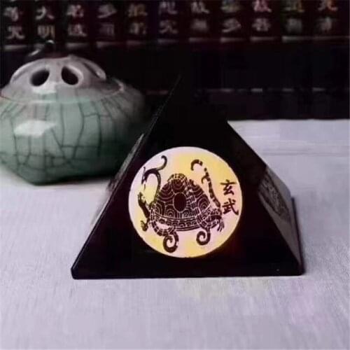 5-10cm Natural Black Obsidian Pyramid Ornament Reiki Energy Crystal Healing Stone