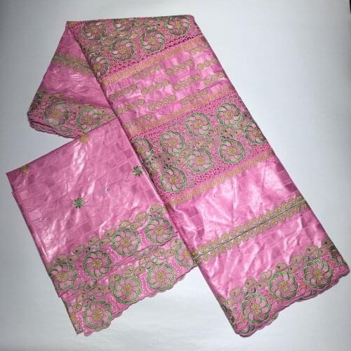 African Bazin Riche Fabric With Brode 2020 Latest Fashion Cotton Dry Embroidery Basin lace Fabric Guinea Brocade Fabrics 5Yards