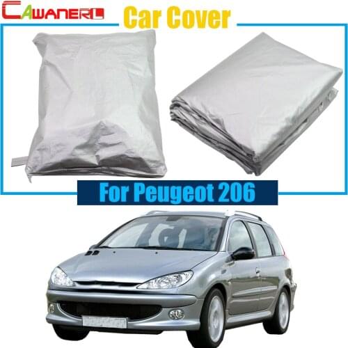 Cawanerl For Peugeot 206 Car-Cover Auto Sun Shield Snow Rain Resistant Anti UV Protector Cover Dustproof