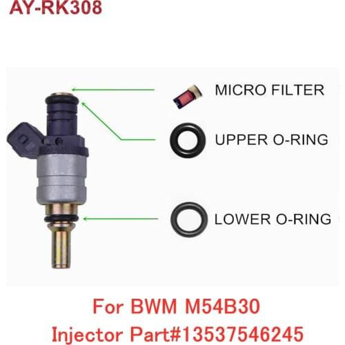 Free shipping 200 sets fuel injector repair kits for parts# 13537546245 for bwm m54 B30 (AY-RK308)