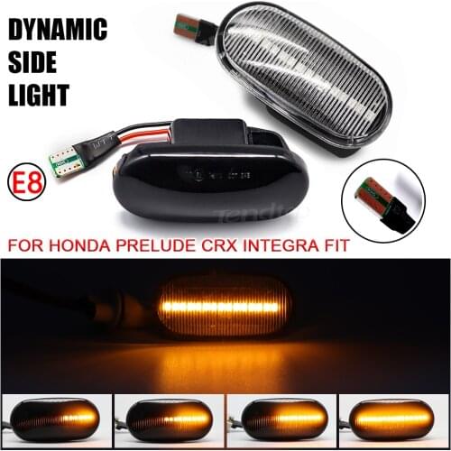 Side Marker Light For Honda Accord Civic CRX Prelude S2000 Del Sol Fit Integra LED Turn Signal Lamp Dynamic Indicator
