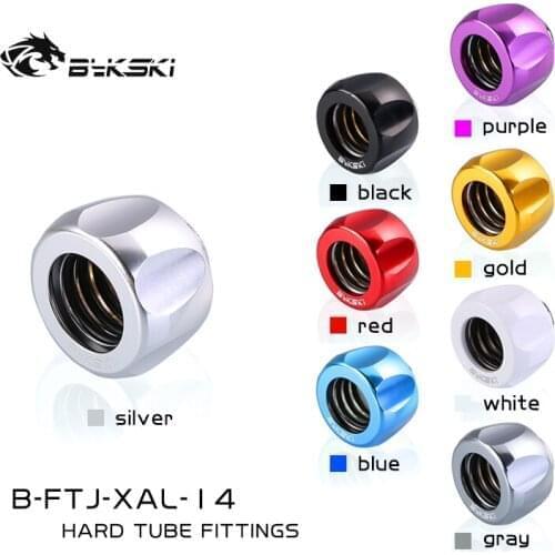 Bykski B-FTJ-XAL-14, Hard Tube Fittings, Boutique Plum Blossom, Multiple Colour , G1/4'' Fast Twist Fittings, For OD14mm Tubes