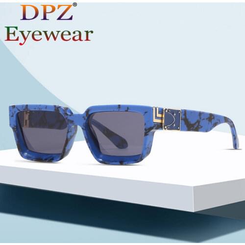 DPZ 2021 Fashion Oversized Square Sunglasses Women Luxury Brand Men Vintage Designer UV400 Sun glassess Oculos De Sol 86367