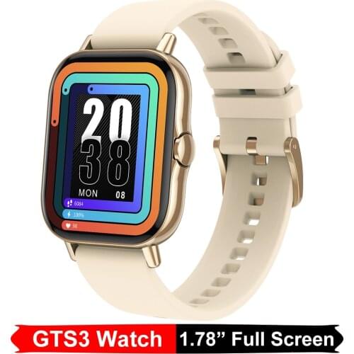 GTS3 Smartwatch 1.78" Full Touch Bluetooth Call Fitness Tracker Heart Rate Monitor Waterproof Blood Pressure GTS 3 Smart Watch