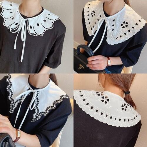 Womens Fashion 2021 Clothing Accessories Lace Sailor Collar Detachable White Detachable Doll Collar Shirt Blouse False Collars