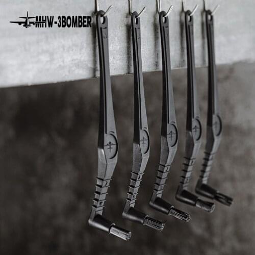 MHW-3BOMBER Elbow Brush Coffee Bar Machine Cleaning Tools PA PP Material Heat Resistant Original Bionic Design Barista Accessory