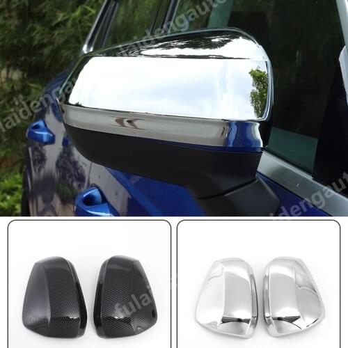 For Audi Q3 (F3) 2019-2020 Carbon Fiber ABS Chrome Rear Rearview Side Door wing Mirror Cover Trim Car Styling