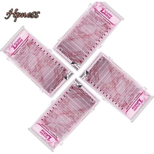 Natural mink silk premade volume fans short stem 3d/4d/5d russian eyelash extension cilios for professionals soft mink eyelash