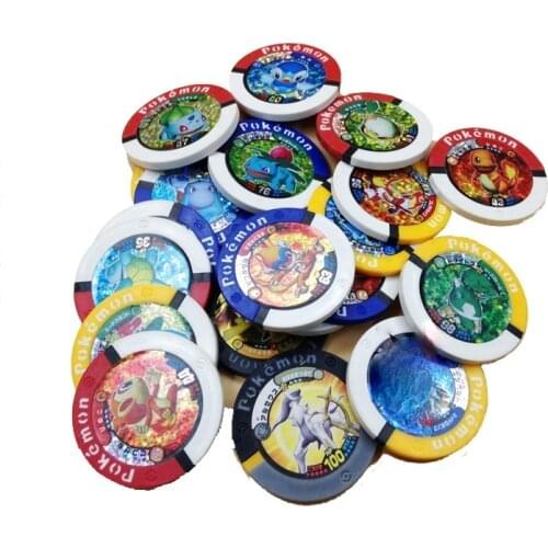 Genuine Takara Tomy Pokemon Anime Figures Cards Toys Collections Battle Game Cards Game Currency Coin Gift for Children