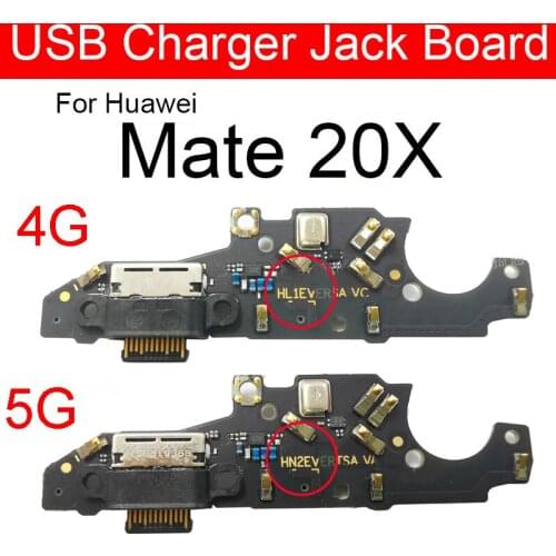 Genuine USB Plug Charger Jack Board For Huawei Mate 20X 4G 5G 20 X Usb Charging Port Dock Connector Flex Cable Replacement Parts