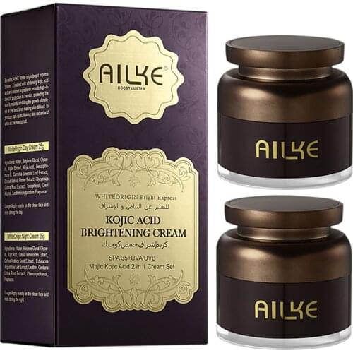 AILKE Facial care Night creams Kojic Acid SPF UVA & UVB Sunscreen Whitening Moisturizer women sleeping face dry skin anti aging