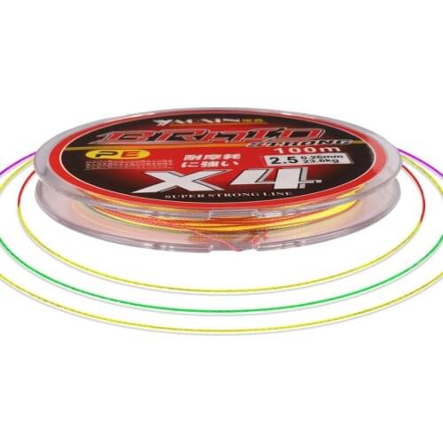 Braided Fishing Line PE Multilament Braid Lines Wire Smoother Floating Line Colored Braid 100M 4 Strands