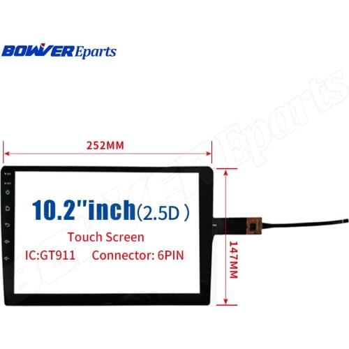 10.1 10.2Inch For Variety -252.09*146.76mm 252*146mm 252*147mm 6Wires Digitizer Glass Monitor Industrial Capacitive Touch Screen