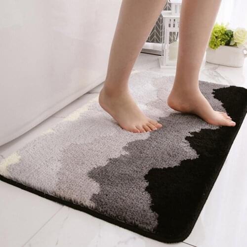 Anti-slip Bath Mat Water Absorption Bathroom Kitchen Entryway Floor Carpet Washable Rug Floor Mat Home Decor