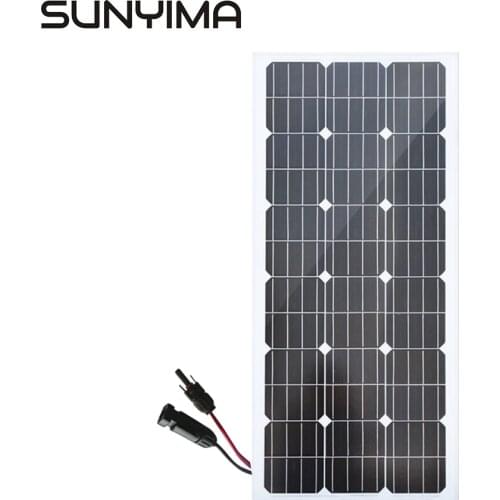 SUNYIMA 100W Solar Panel For 18V Battery Charger Monocrystalline Cell Home System Kit For Car/Yacht/Steamship